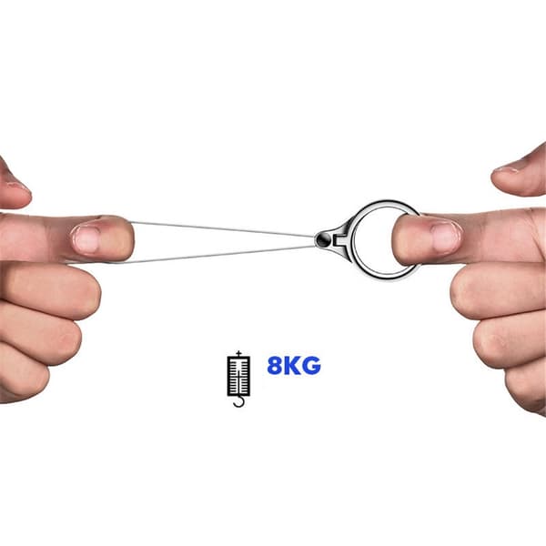 SKALO 2-i-1 Metal Finger-ring med Ståfunktion - Sort