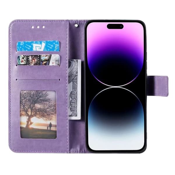 SKALO Mandala Flip Cover til iPhone 18 Pro Max - Lilla