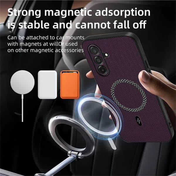 SKALO Triangle Texture PU-Læder Cover til Samsung Galaxy A27 5G - Sort