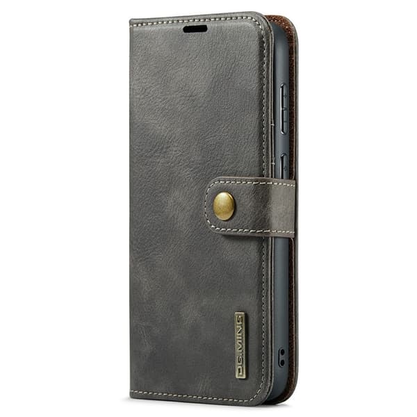 DG MING Samsung S25 FE 2-i-1 Magnet Plånboksfodral - Grå