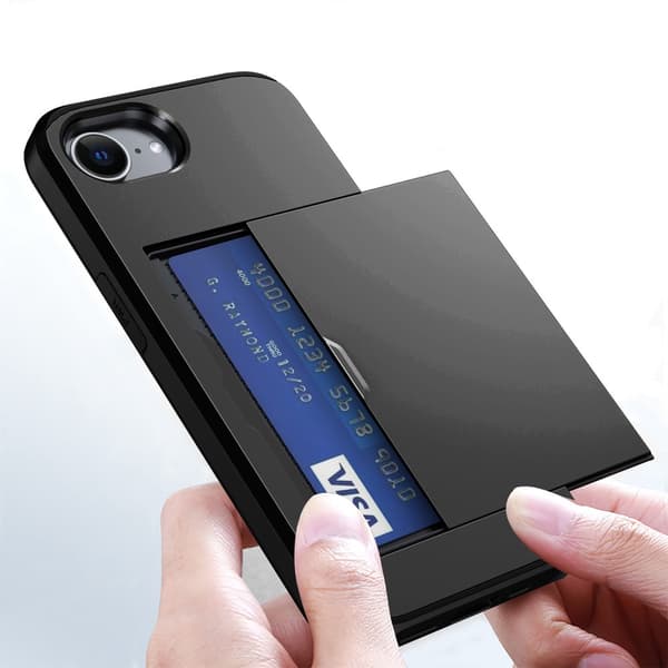 SKALO Armor Kortholder Cover til iPhone 17e - Sort