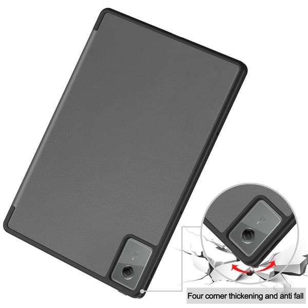 SKALO Trifold Cover til Lenovo Idea Tab Plus - Grå