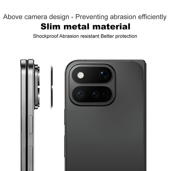 IMAK Metall Kameraskydd för Google Pixel 11 Pro Fold - Svart