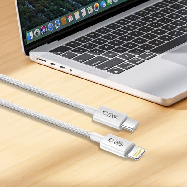 Tech-Protect Ultraboost Lite Lightning latauskaapeli USB-C 27W 2m - Cool Grey