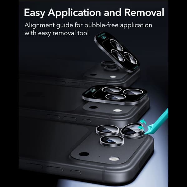 ESR Armorite Camera Protector Kamerabeskyttelse i Hærdet glas til iPhone 18 Pro - Transparent
