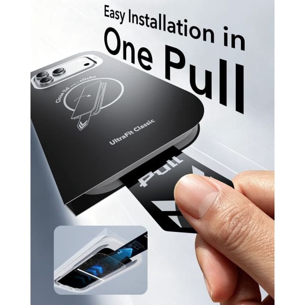 2-PACK ESR UltraFit Classic Tempered Glass Skærmbeskyttelse til iPhone 18 Pro Max - Sort