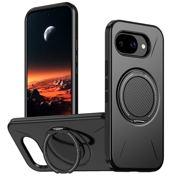 SKALO Roterende Ring Cover til Google Pixel 10a - Sort