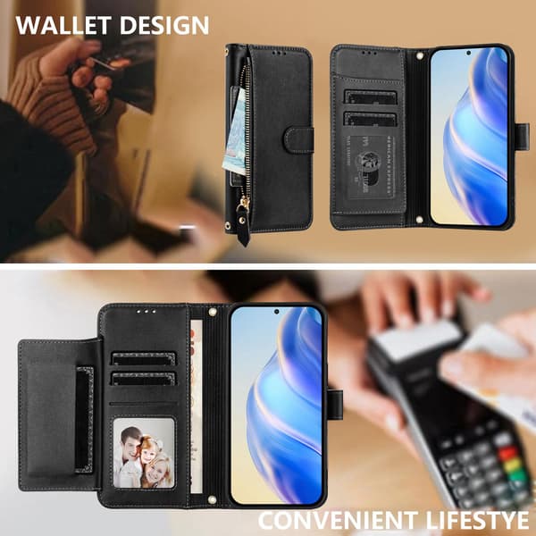 SKALO 8-RUM Flip Cover til iPhone 18 Pro - Sort