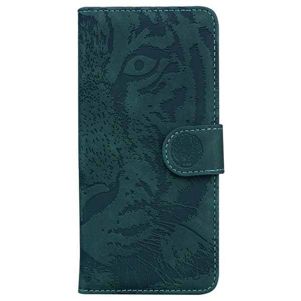 SKALO Embossed Tiger Plånboksfodral för iPhone 18 Pro Max - Grön