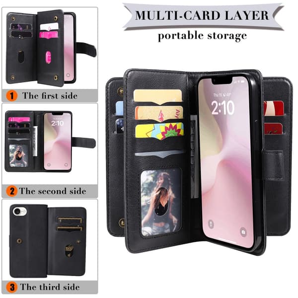 SKALO KT 10-RUM Flip Cover til iPhone 17e - Sort