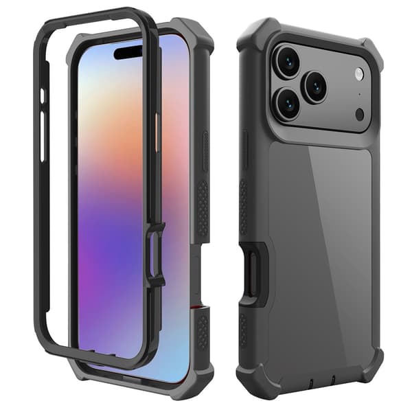 SKALO Robust Hjørnebeskyttelse Cover til iPhone 18 Pro - Sort