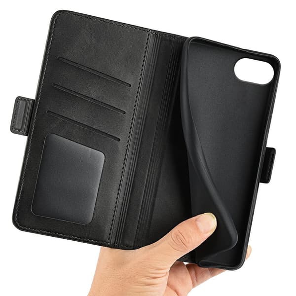 SKALO Premium ID Flip Cover til iPhone 17e - Sort