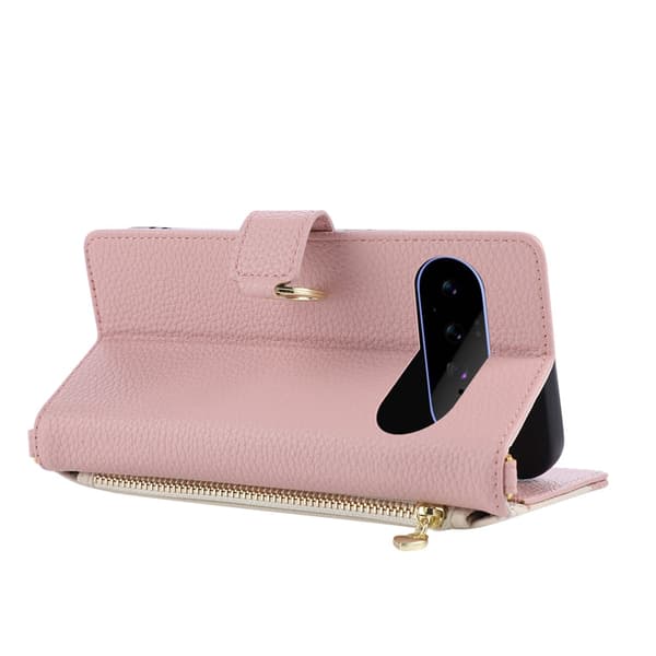 SKALO Litchi Flip Cover til Google Pixel 11 - Pink