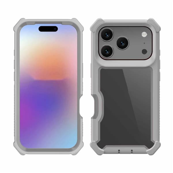 SKALO Robust Hjørnebeskyttelse Cover til iPhone 18 Pro Max - Grå