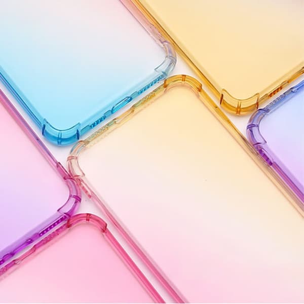 SKALO iPhone 15 Plus Gradient Extra strong TPU-skal - Blå/Rosa