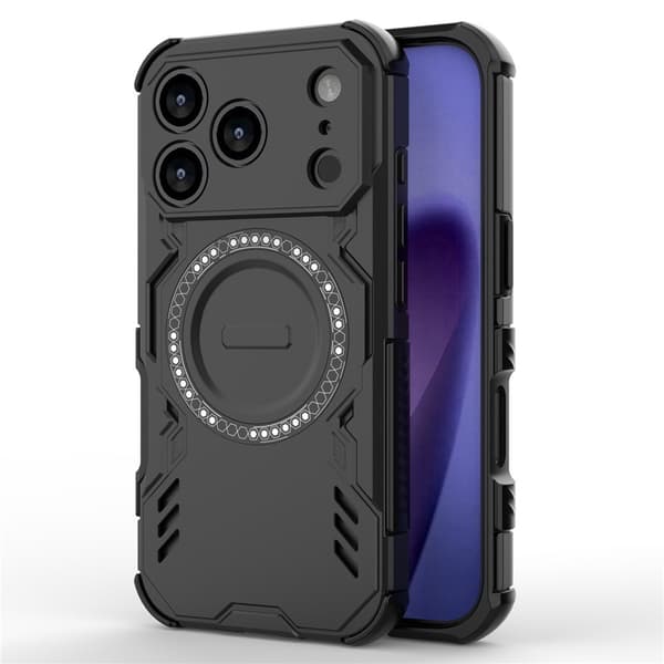 SKALO Armor Ventilated Heat Dissipation Cover til iPhone 18 Pro - Sort