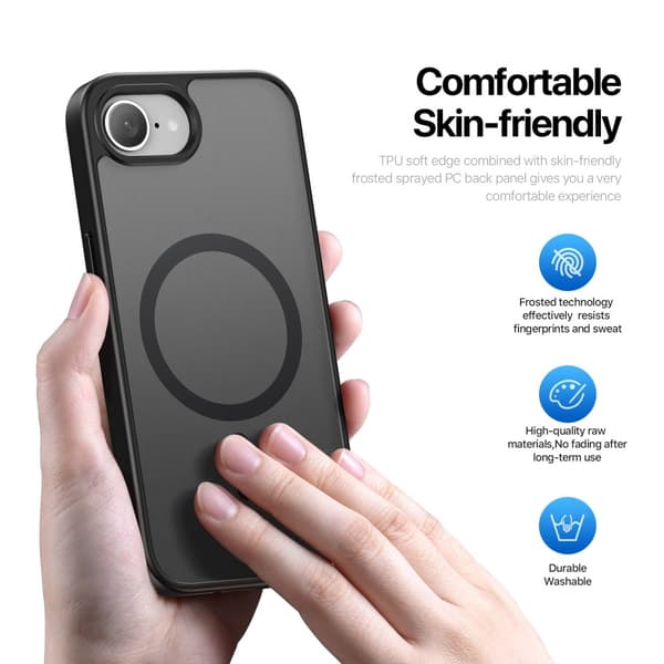 DUX DUCIS Yind Series Matte Finish Cover til iPhone 17e - Sort