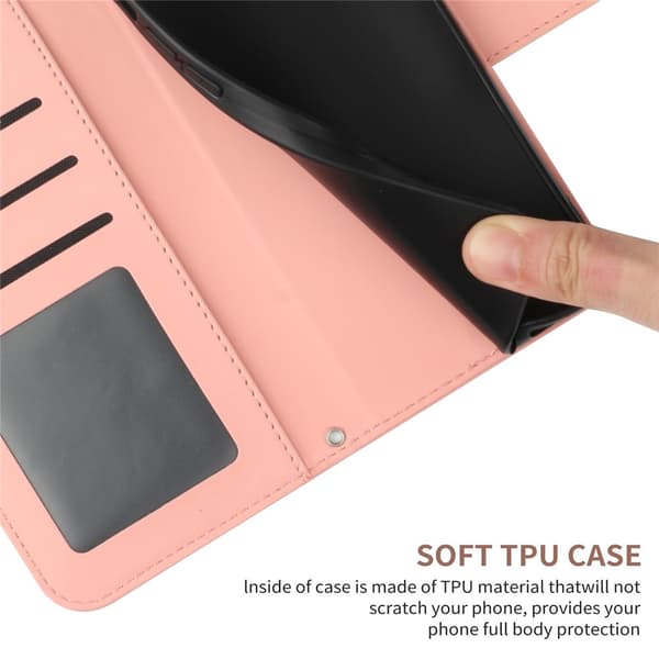 SKALO Embossed Flower Plånboksfodral för iPhone 18 Pro Max - Rosa