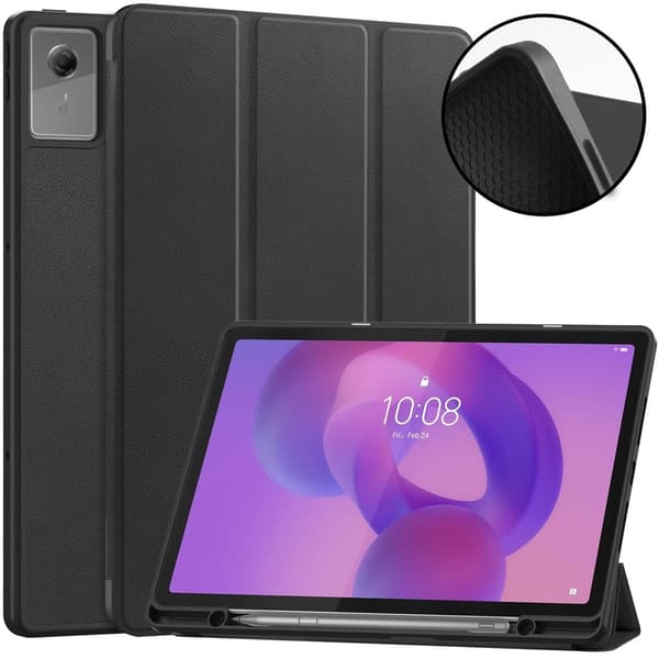 SKALO Trifold Cover til Lenovo Idea Tab Plus - Sort