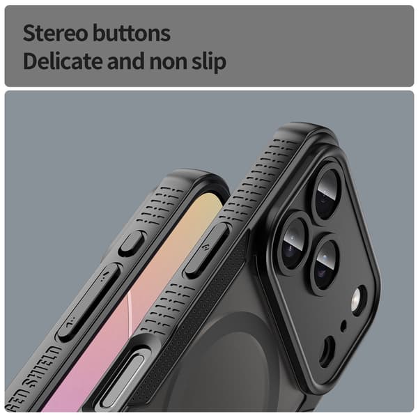 SKALO Armor Hybrid Frosted Cover til iPhone 18 Pro Max - Sort