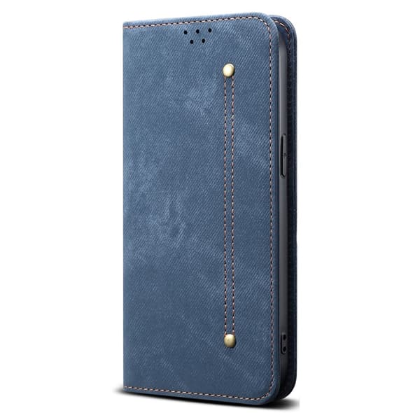 SKALO Samsung A17 Jeans Plånboksfodral - Blå
