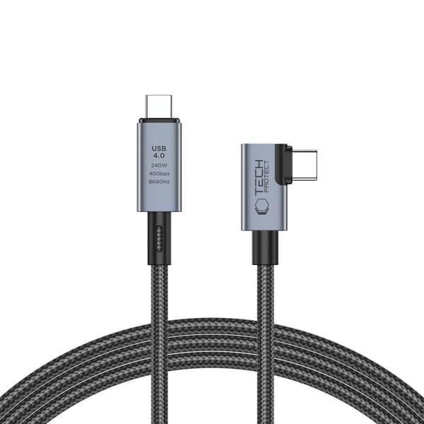 Tech-Protect UltraBoost Max USB-C-kabel USB 4.0 240W 1,5m - Grå