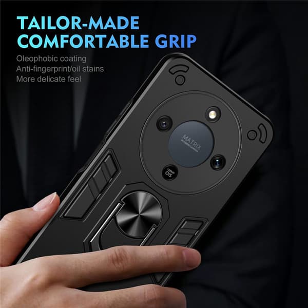 SKALO Armor Metallring Cover til Honor Magic8 Lite - Sort