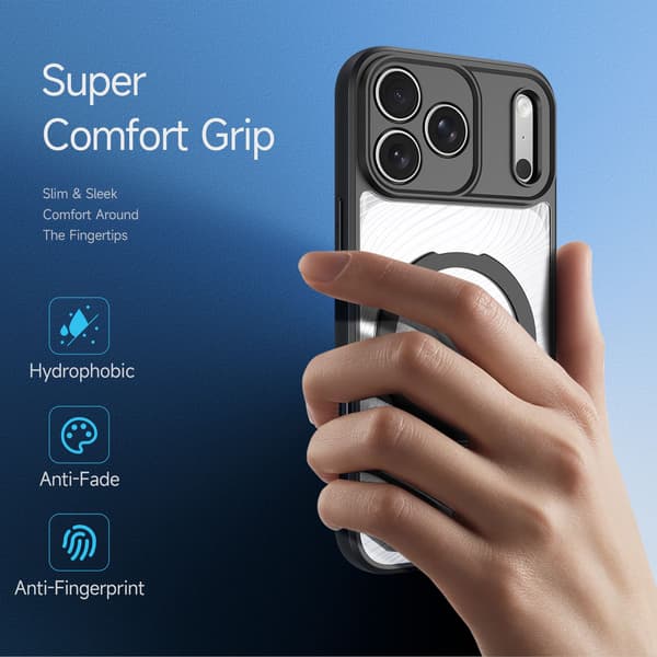 DUX DUCIS Aimo Series Kickstand Cover til iPhone 18 Pro - Sort