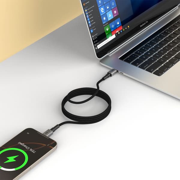 Tech-Protect UltraBoost DNA MagTwist USB-C-kaapeli 100W 1m - Iron Grey