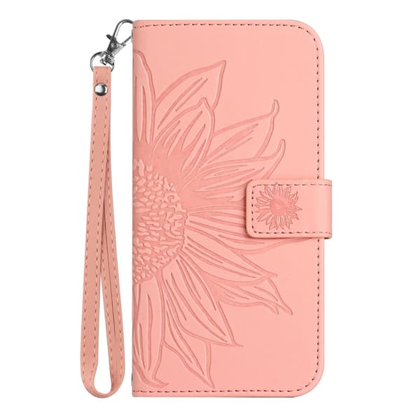 SKALO Embossed Flower Plånboksfodral för iPhone 18 Pro Max - Rosa