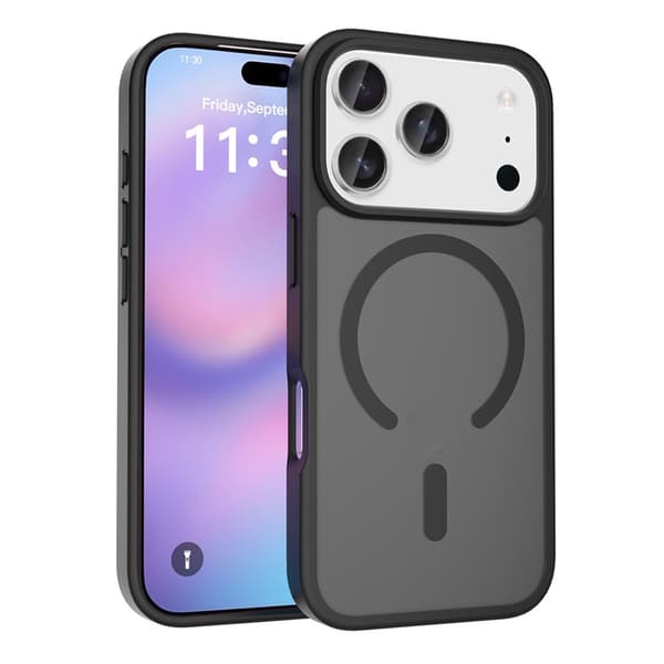 SKALO Skin-touch Hybrid Cover til iPhone 18 Pro - Sort
