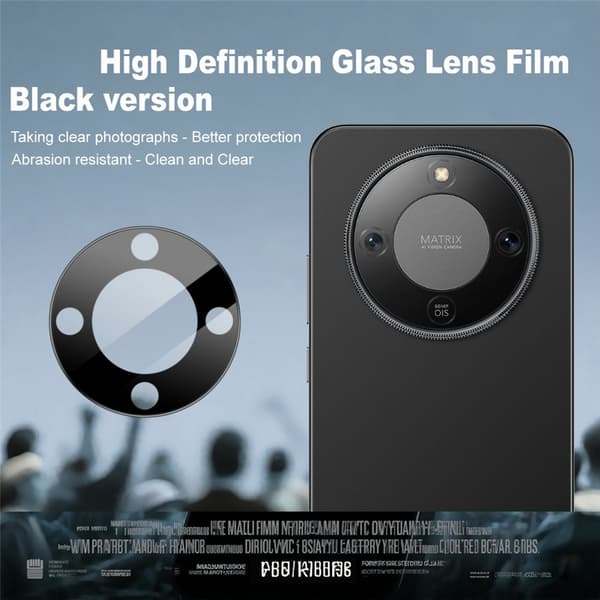 IMAK Kamerabeskyttelse af hærdet glas til Honor Magic8 Lite - Sort