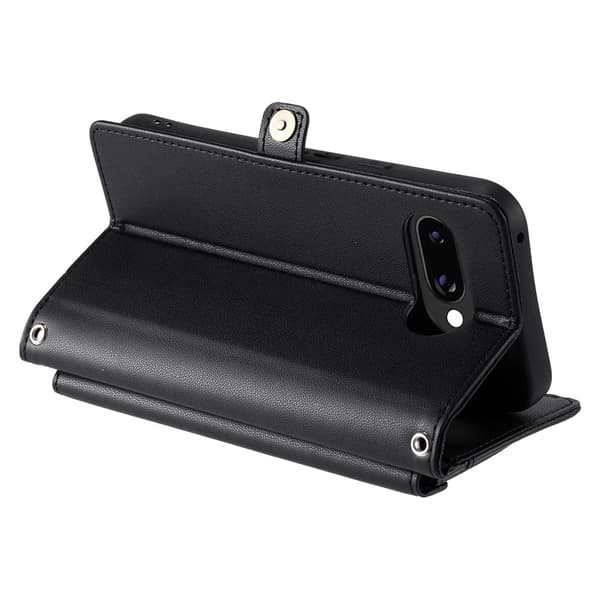 SKALO PU-Læder Kuvert Flip Cover til Google Pixel 10a - Sort