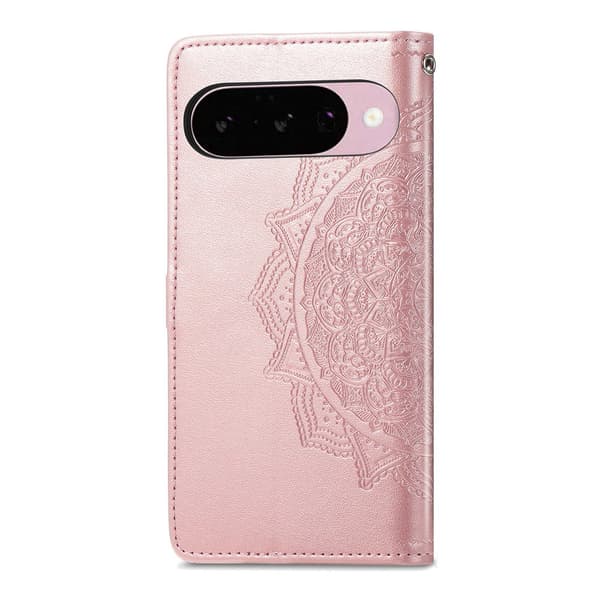 SKALO Mandala Flower Plånboksfodral för Google Pixel 11 - Roséguld