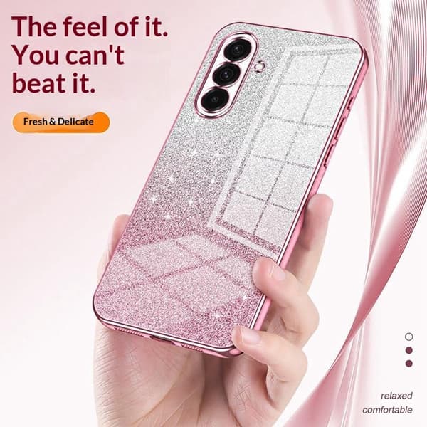 SKALO Electroplating Glitter Cover til Samsung Galaxy A37 5G - Sort