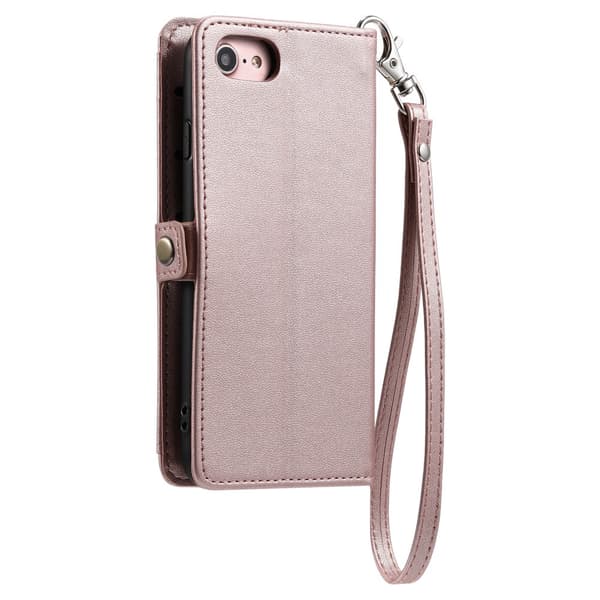 SKALO PU-Läder Envelope Plånboksfodral för iPhone 17e - Roséguld
