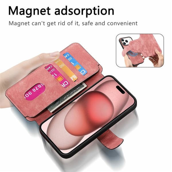 SKALO CASENEO MW-03 Plånboksfodral för iPhone 18 Pro Max - Rosa