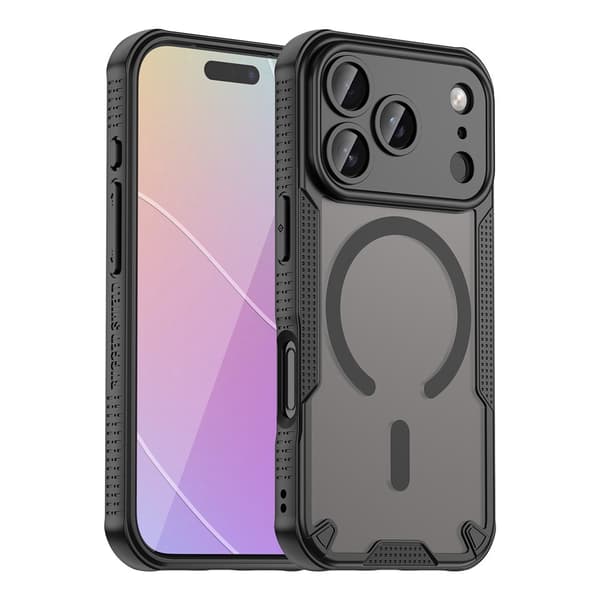 SKALO Armor Hybrid Frosted Cover til iPhone 18 Pro Max - Sort