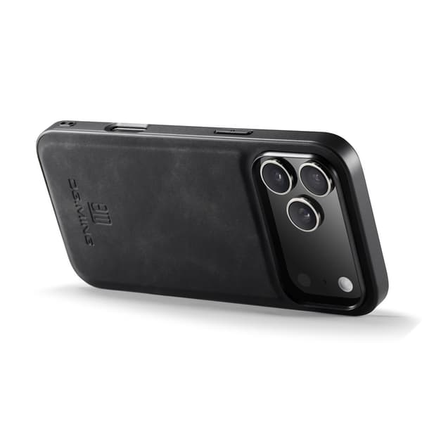 DG MING Premium PU-læder Hybrid Cover til iPhone 18 Pro Max - Sort