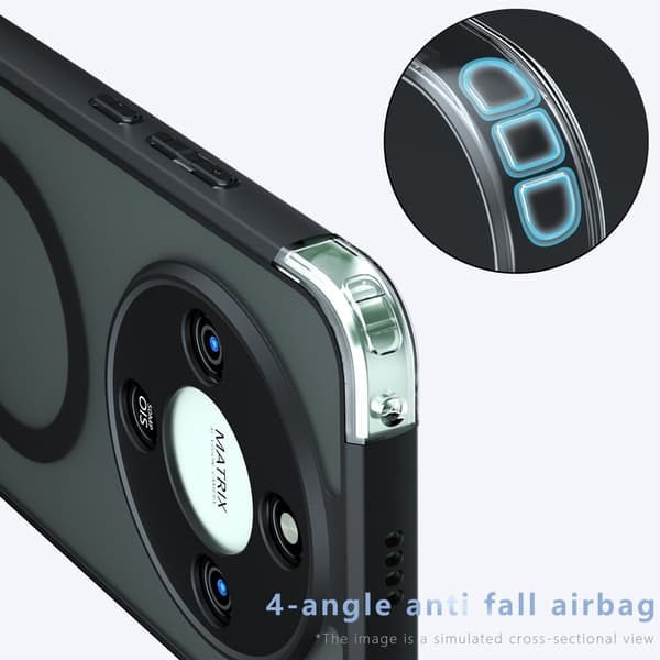 SKALO Mat Skin-touch Cover til Honor Magic8 Lite - Sort