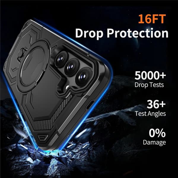 SKALO Armor Roterbar Ring Cover til Samsung Galaxy S26 - Sort