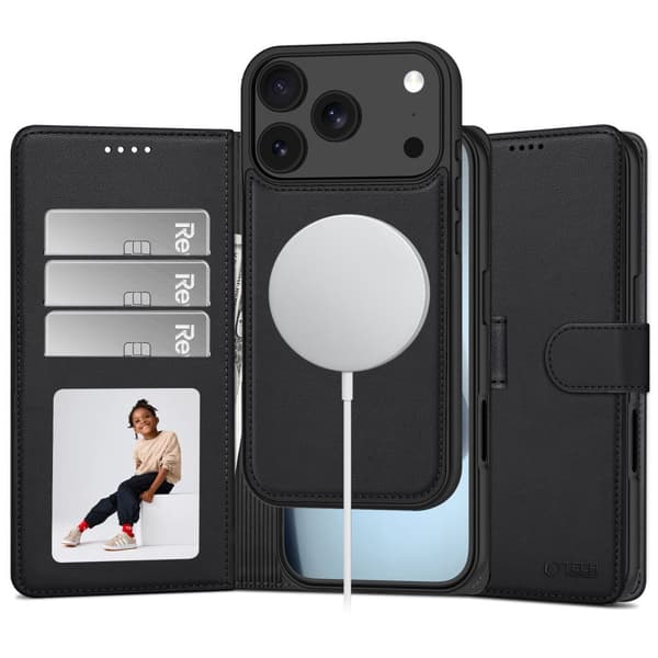 Tech-Protect 2i1 Wallet MagSafe Pungetui/Cover til iPhone 18 Pro - Matsort