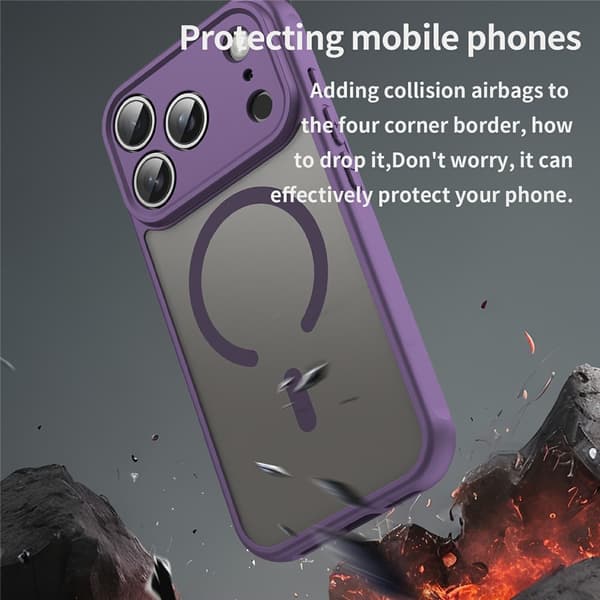 SKALO Mat Hybrid Cover til iPhone 18 Pro - Lilla