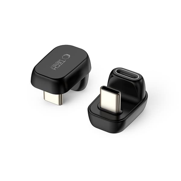 Tech-Protect UltraBoost AA04 USB-C vinkeladapter USB4 100W - Svart