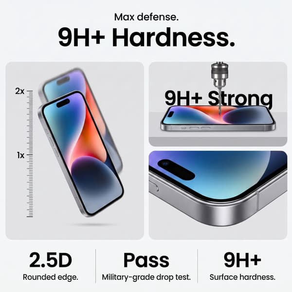 2-PACK Tech-Protect Quick Set+ Skärmskydd i Härdat glas för iPhone 18 Pro - Svart
