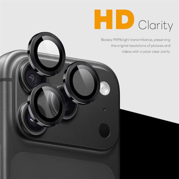 SKALO NORTHJO Kamerabeskyttelse Metalring til iPhone 18 Pro Max - Sort