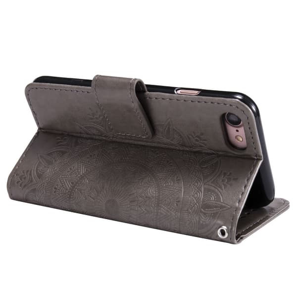 SKALO Mandala Flip Cover til iPhone 17e - Grå