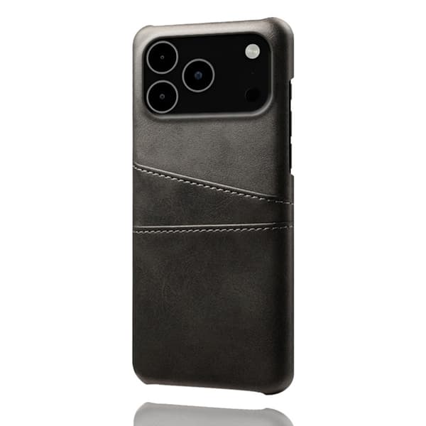 SKALO PU-Læder Kortholder Cover til iPhone 18 Pro Max - Sort