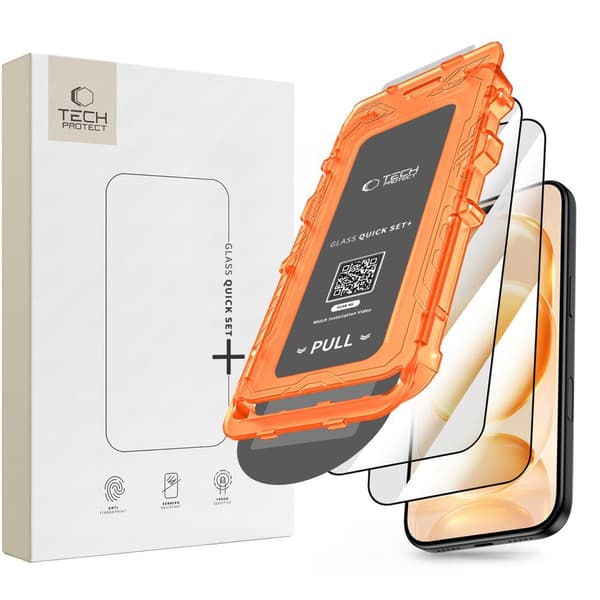 2-PACK Tech-Protect Quick Set+ Skärmskydd i Härdat glas för iPhone 18 Pro Max - Svart