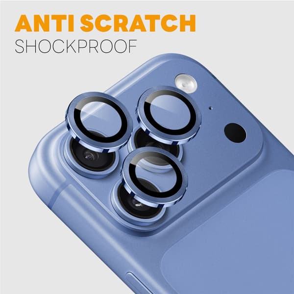SKALO NORTHJO Kamerabeskyttelse Metalring til iPhone 18 Pro Max - Blå